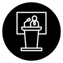 Public speaker icon