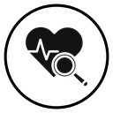 Pulse heart check up icon