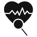 Pulse heart check up icon