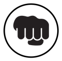 Punch fist hand icon