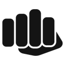 Punch fist hand icon