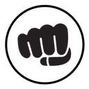 Punch fist hand icon