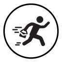 Purse snatcher icon