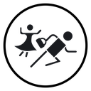 Purse snatcher icon