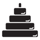 Pyramid toy icon