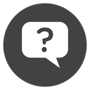 Question Bubble Black Filled icon