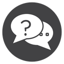 Question Bubbles Black Filled icon