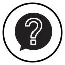 Question mark Black Filled icon