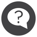 Question Mark Bubble Black Filled icon