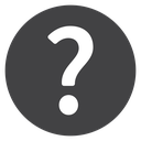 Question Mark Dot Black Filled icon