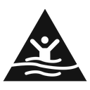 Quicksand and Mud Danger Sign icon