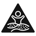 Quicksand and Mud Danger Sign icon