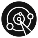 Radar detection Black Filled icon