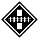 Railroad crossing sign 4 icon