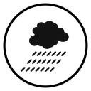 Rain Black Filled icon