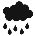 Rain Black Filled icon