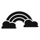 Rainbow Black Filled icon