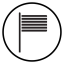 Rainbow LGBT flag Black Filled icon