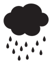 Rainfall black filled icon
