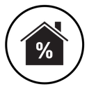 Rate for mortgage icon