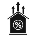 Rate for mortgage icon