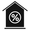 Rate for mortgage icon