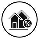 Rate Mortgage Houses Percent icon