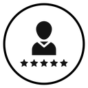 Rating employee Black Filled icon