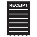 Receipt Black Filled icon