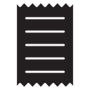 Receipt Black Filled icon
