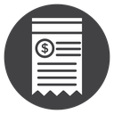 Receipt Dollar Coin icon