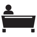 Reception desk icon