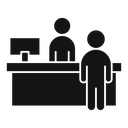 Reception desk icon