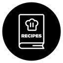 Recipe Book Black Filled icon
