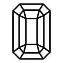Rectangular diamond icon