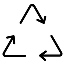 Recycle Arrow Triangle Black Filled icon
