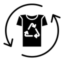 Recycling clothes icon