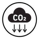 Reduce carbon dioxide co2 icon