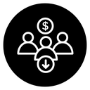 Reduce labor costs icon