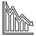 Reduction chart icon