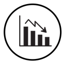 Reduction chart icon