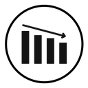 Reduction chart icon