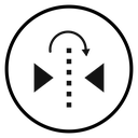 Reflect tool Black Filled icon