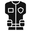 Reflective Police Vest Black Filled icon