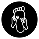 Reflexology foot massage icon