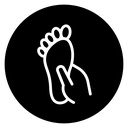 Reflexology foot massage icon