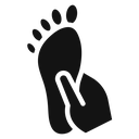 Reflexology foot massage icon