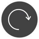 Refresh Circular Arrow Black Filled icon