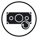 Refund money Black Filled icon