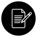 Registration paper Black Filled icon